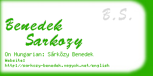 benedek sarkozy business card